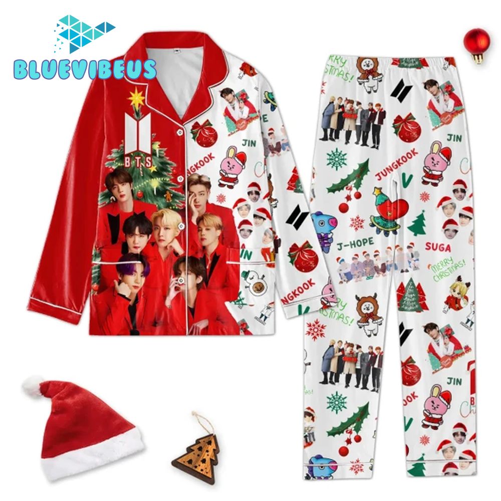 BTS Bangtan Boys 2024 Christmas Pajamas Set