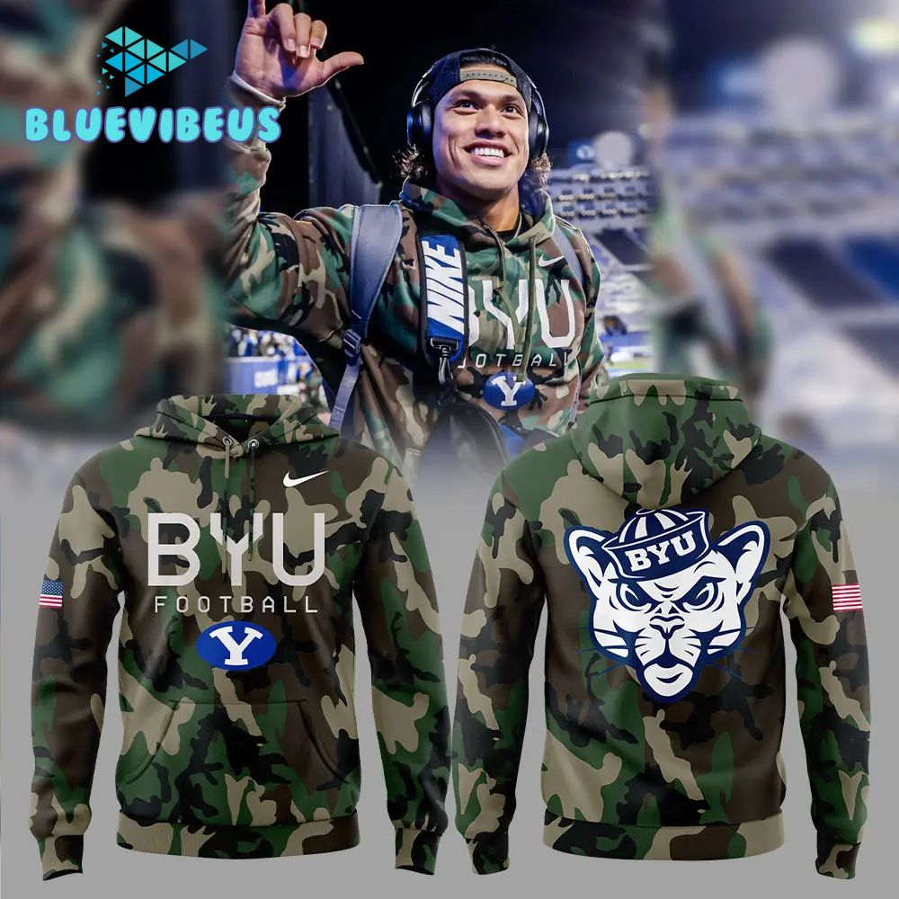 BYU Cougars Football 2024 Camo Nike Hoodie, Pants, Cap