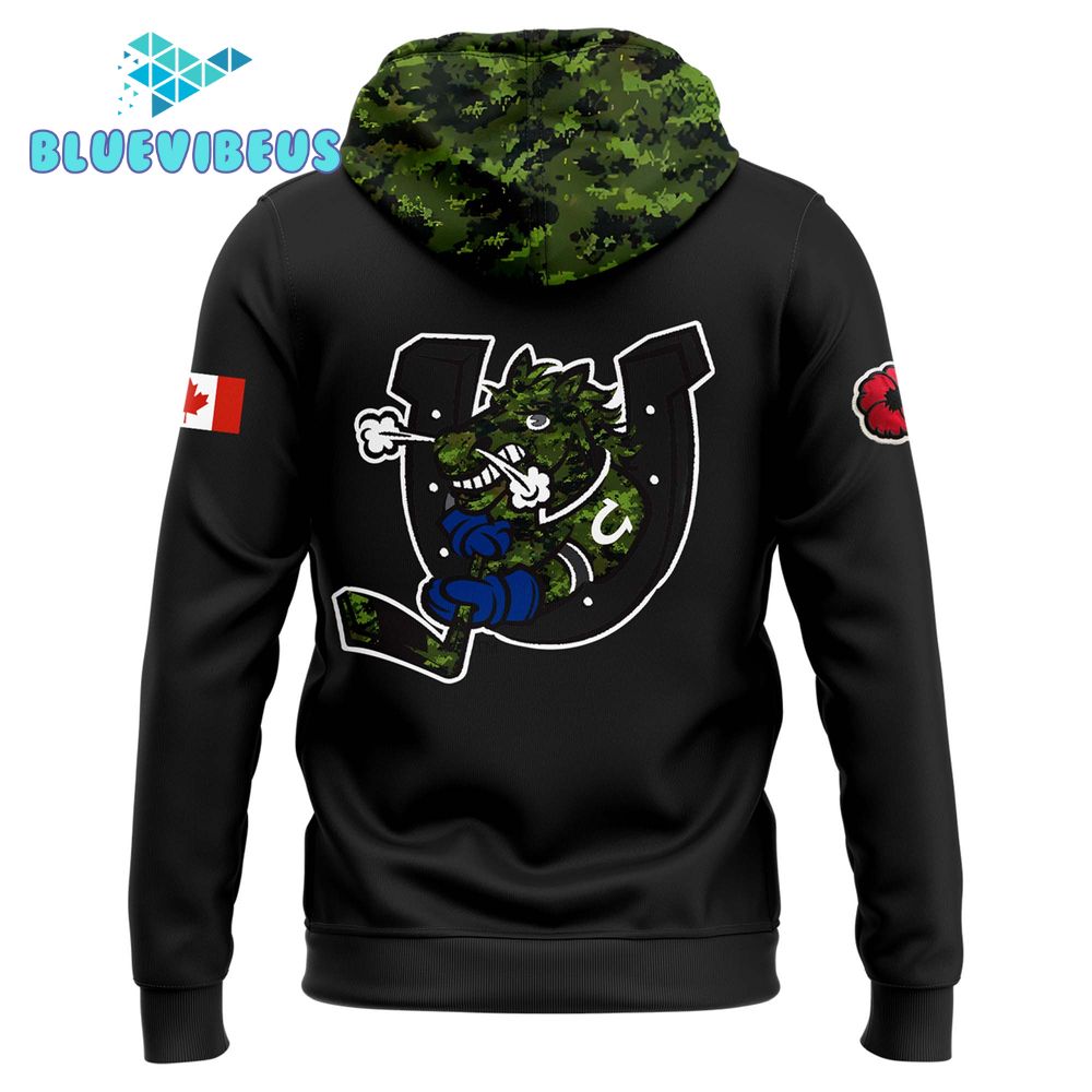 Barrie Colts 2024 Camo Salute to Service Hoodie