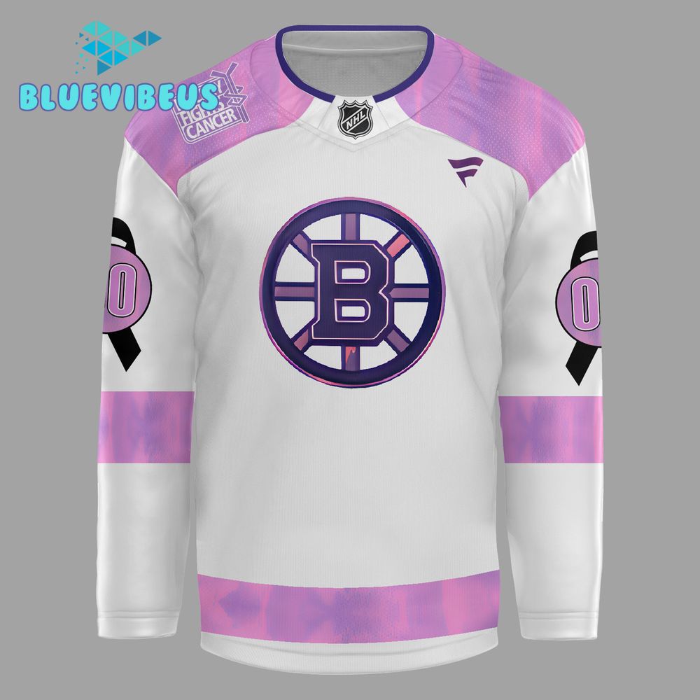 Boston Bruins Hockey Fights Cancer Special New Hockey Jersey