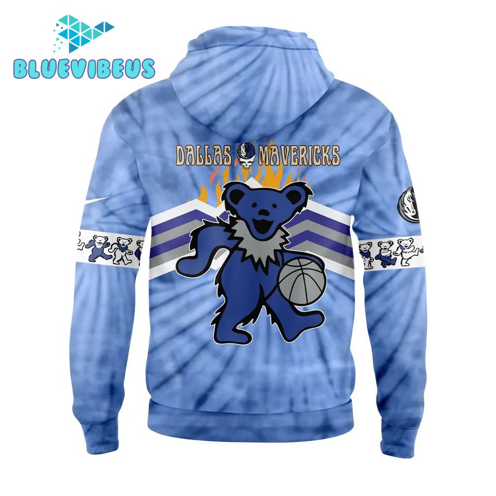 Dallas Mavericks Grateful Dead Night Blue Hoodie, Pants, Cap