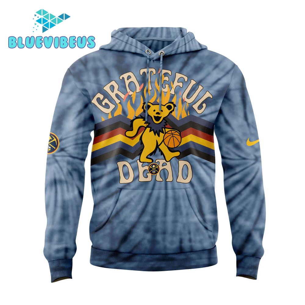 Denver Nuggets Grateful Dead Night Gray Hoodie, Pants, Cap