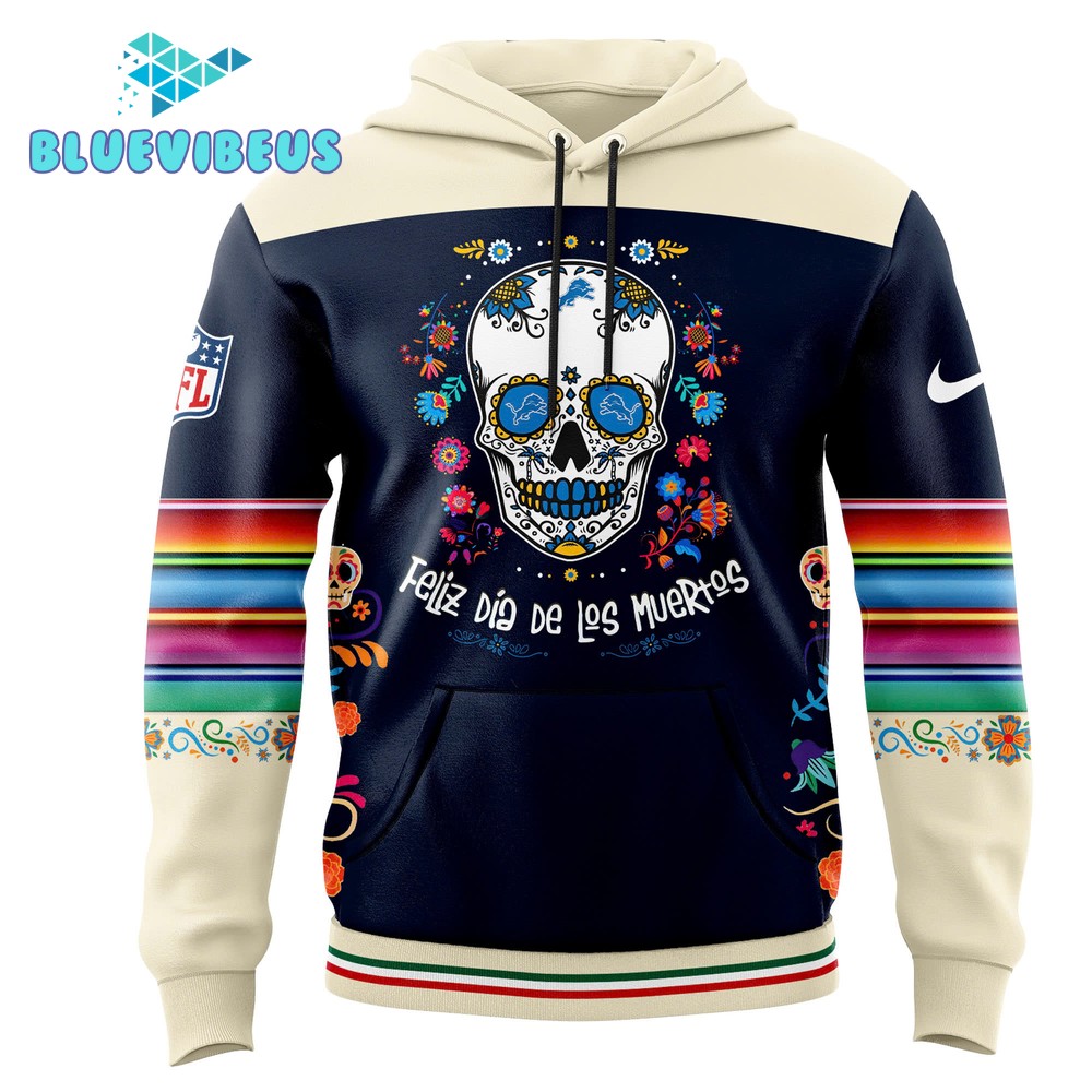 Detroit Lions 2024 NFL Dia De Los Muertos Hoodie, Cap