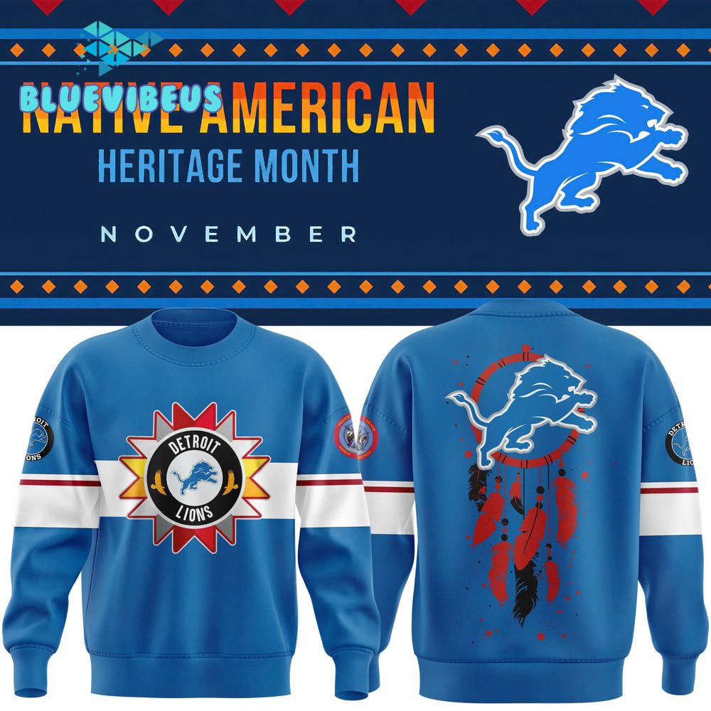 Detroit Lions 2024 Native American Heritage Month Sweatshirt