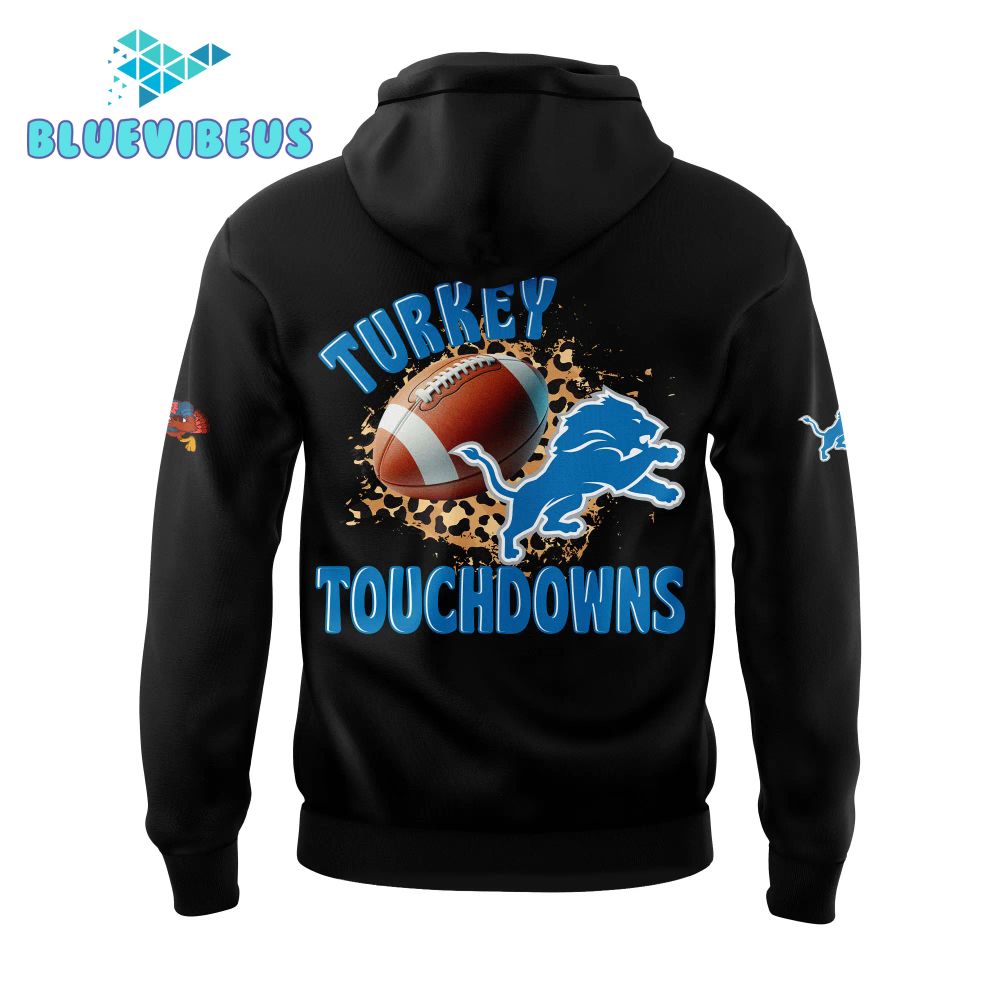 Detroit Lions Happy Turkey And Touchdowns Hoodie, Pants, Cap