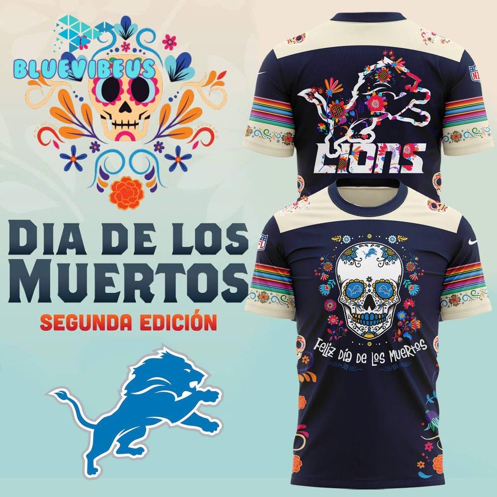 Detroit Lions NFL Dia De Los Muertos Shirt