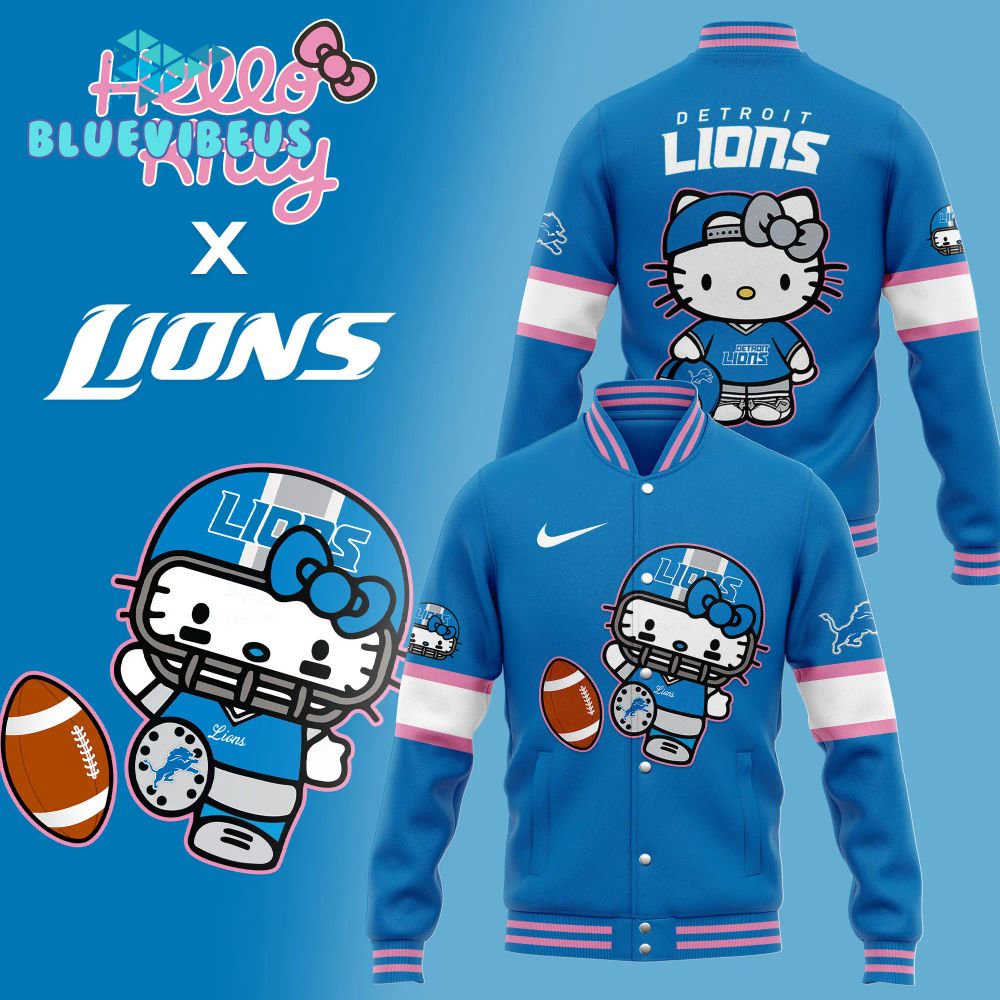 Detroit Lions x Hello Kitty Baseball Jacket