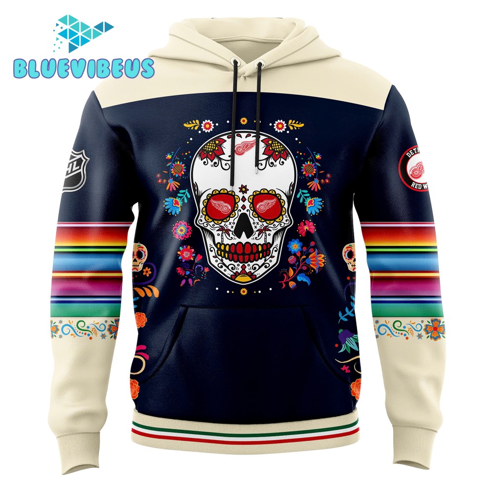 Detroit Red Wings 2024 NHL Dia De Los Muertos Premium Hoodie