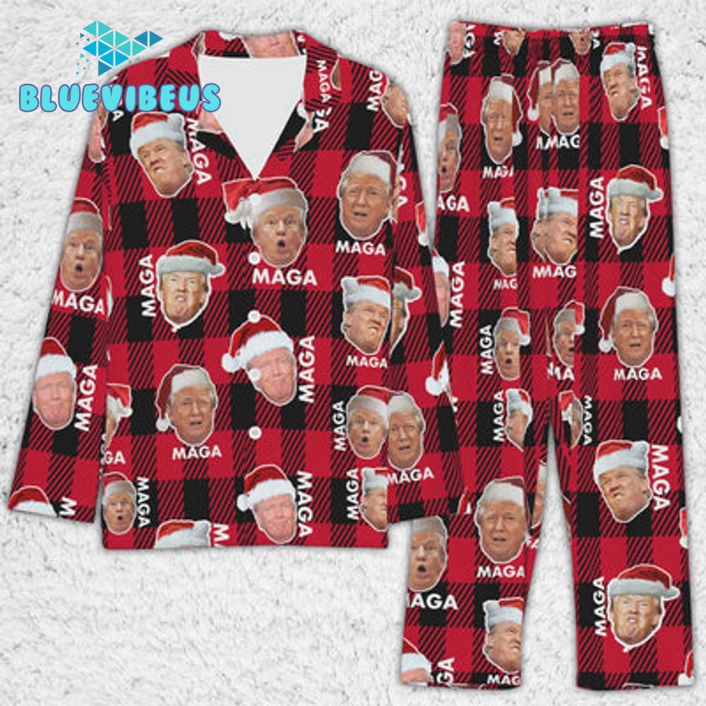 Funny Trump Face Merry Christmas Pajamas