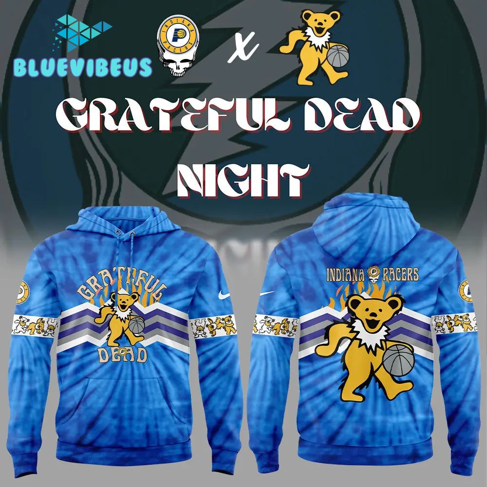 Indiana Pacers x Grateful Dead Night Hoodie, Pants, Cap