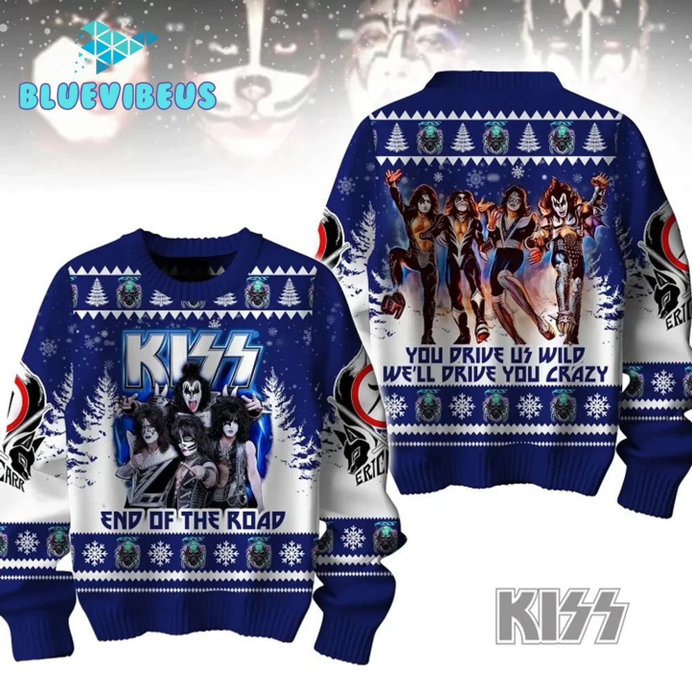 Kiss Band End Of The Road Ugly Christmas Sweater