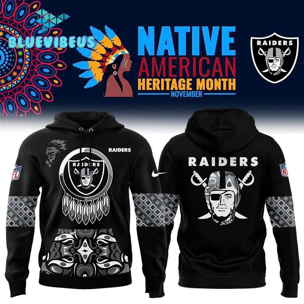 Las Vegas Raiders 2024 Native American Heritage Month Premium Hoodie