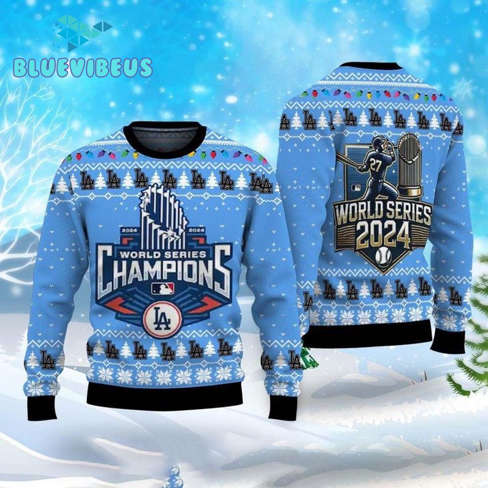 Los Angeles Dodgers World Series 2024 Blue Ugly Sweater