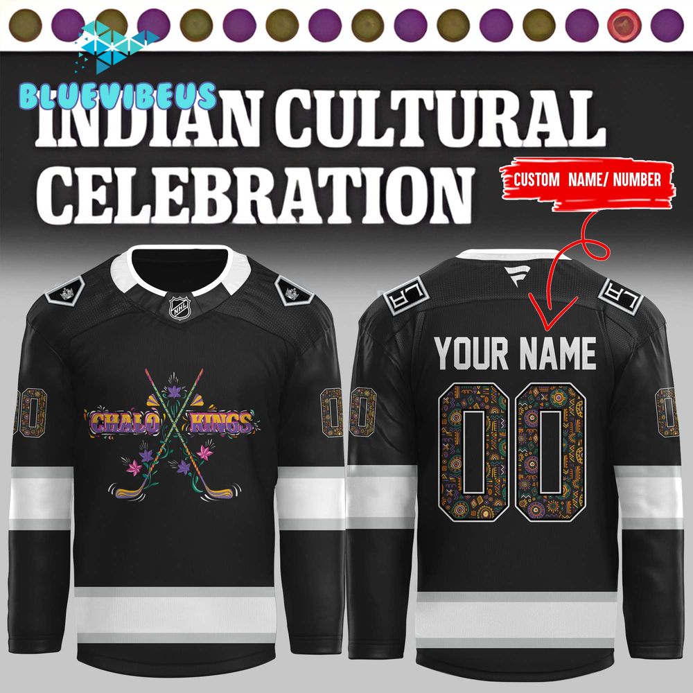 Los Angeles Kings 2024 Indian Cultural Personalized Hockey Jersey