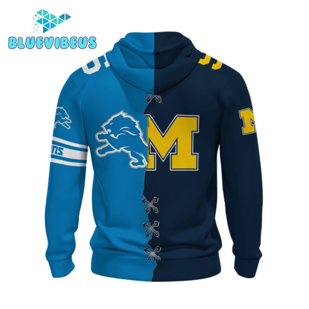 Michigan Wolverines x Detroit Lions Limited Edition Blue Hoodie