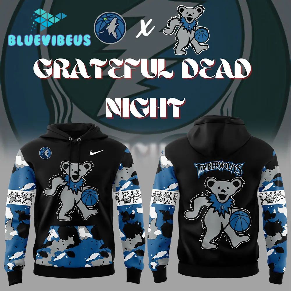 Minnesota Timberwolves Grateful Dead Night Hoodie, Pants, Cap