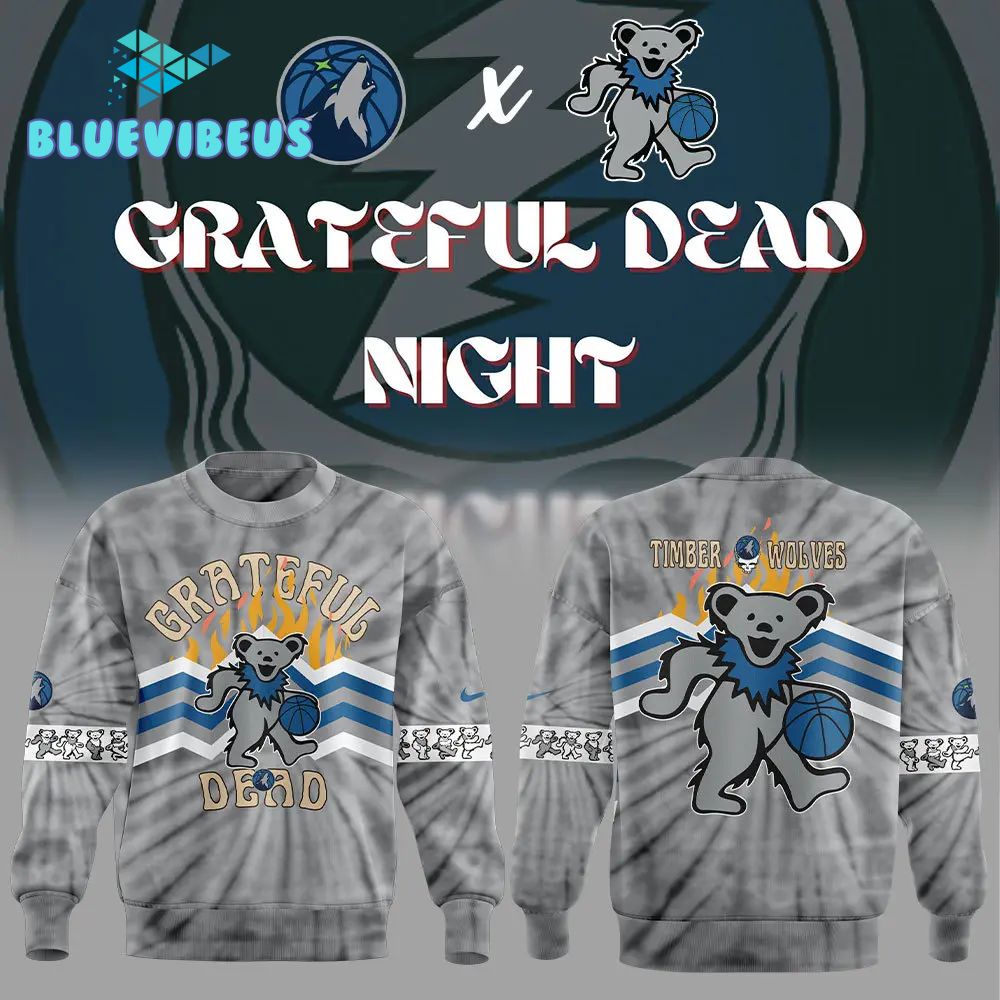 Minnesota Timberwolves x Grateful Dead Night Gray Sweatshirt