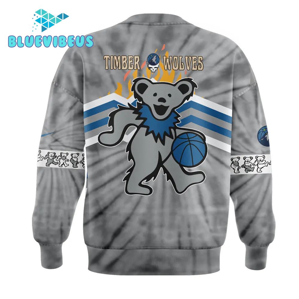 Minnesota Timberwolves x Grateful Dead Night Gray Sweatshirt