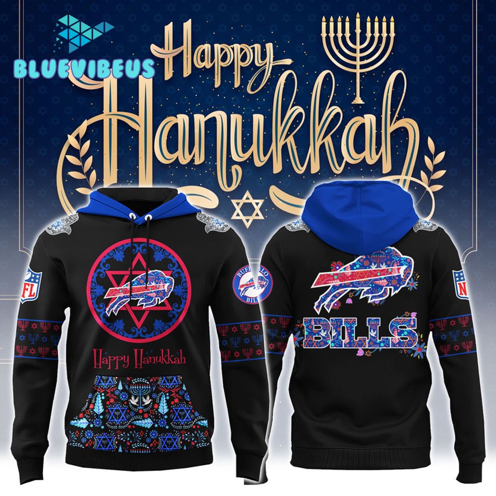 NFL Buffalo Bills Happy Hanukkah Holiday Hoodie