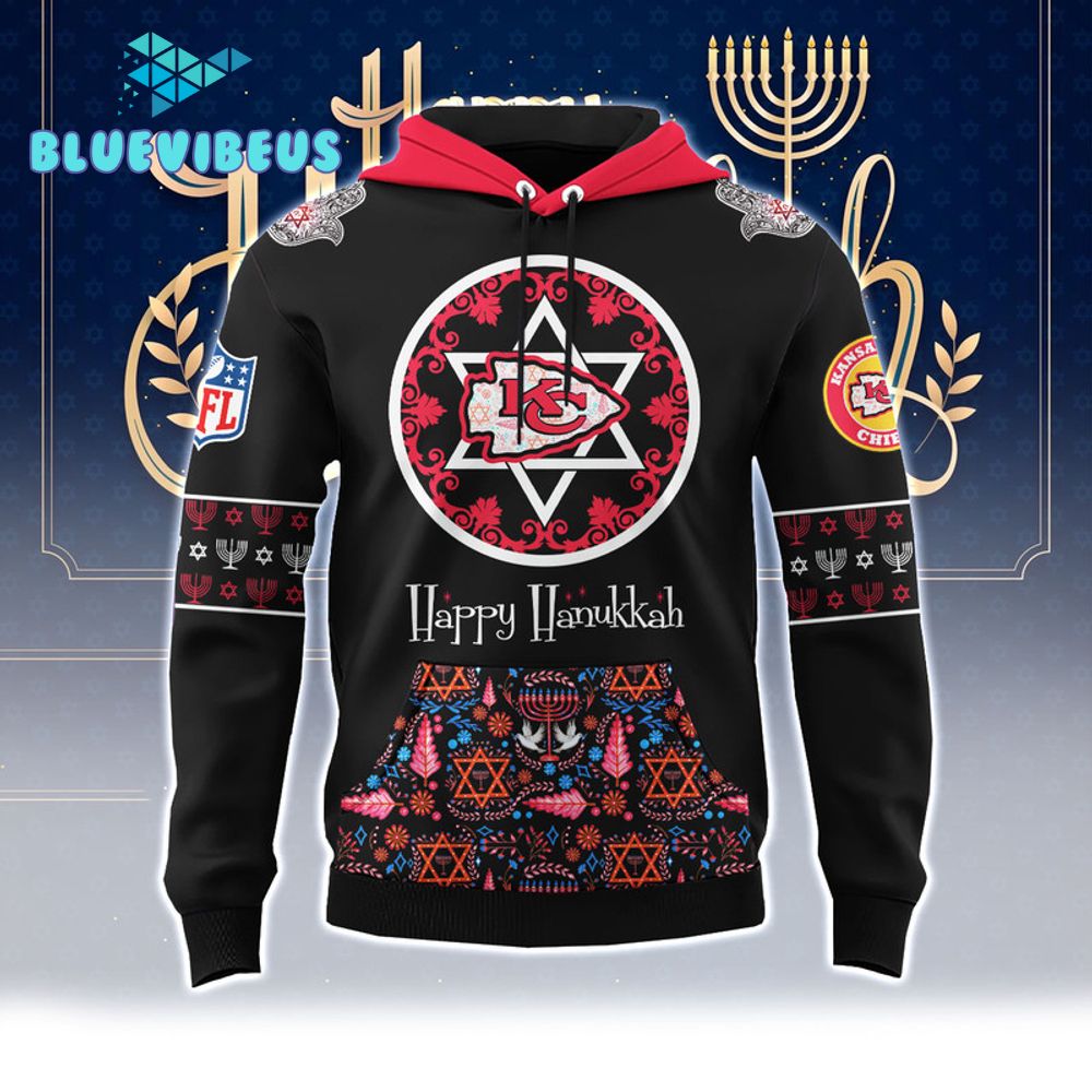 NFL Kansas City Chiefs Happy Hanukkah Holiday Hoodie