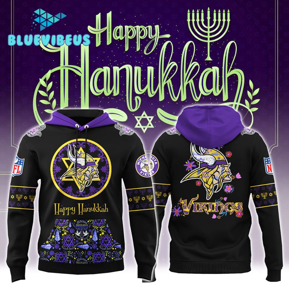 NFL Minnesota Vikings Happy Hanukkah Holiday Hoodie