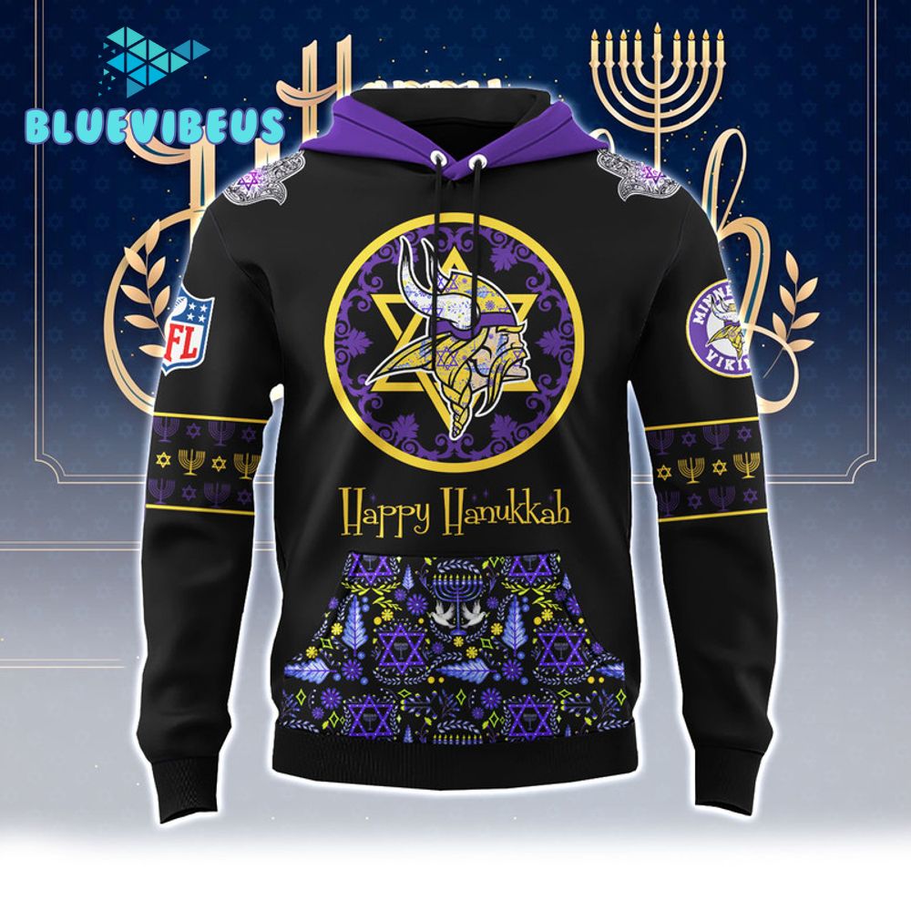 NFL Minnesota Vikings Happy Hanukkah Holiday Hoodie