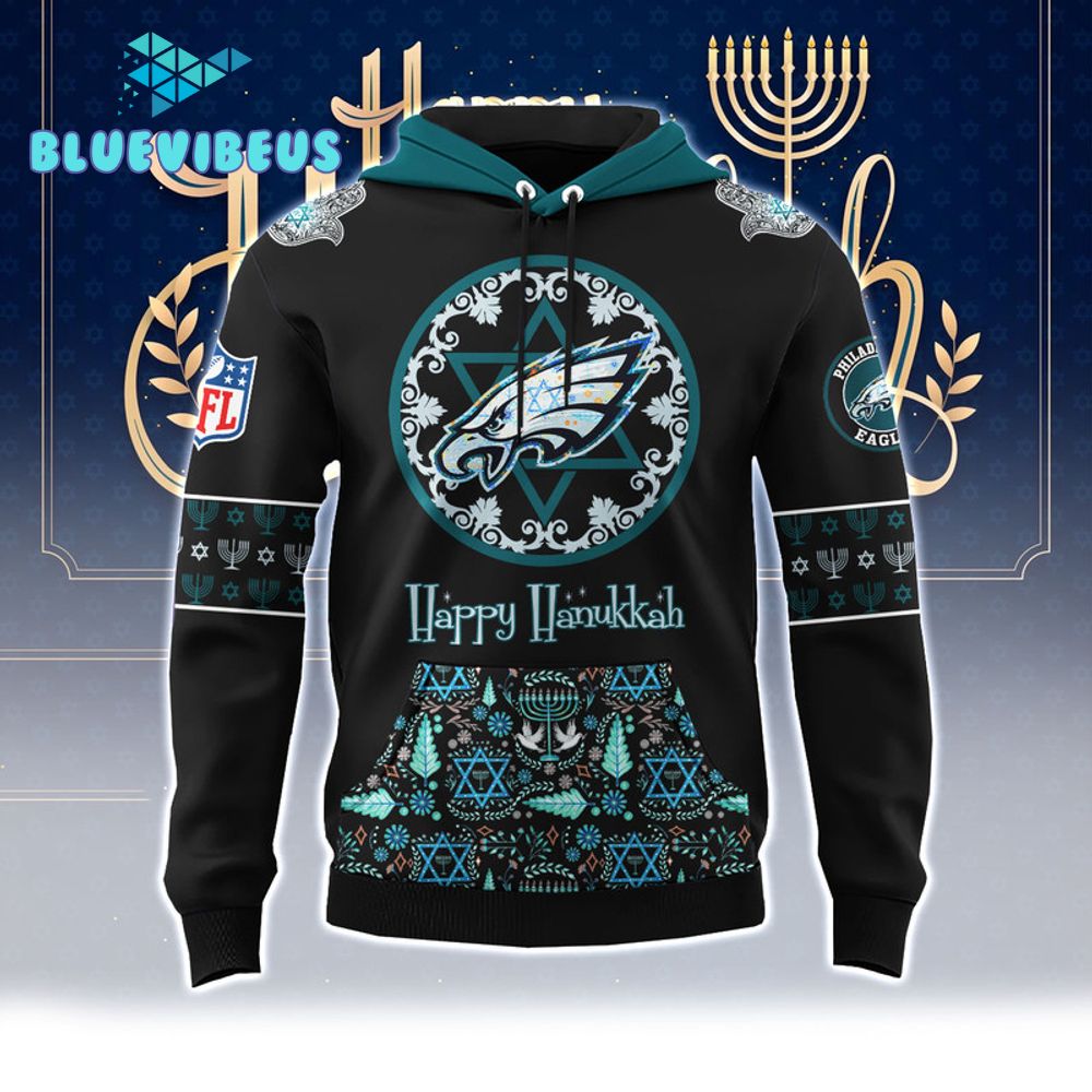 NFL Philadelphia Eagles Happy Hanukkah Holiday Hoodie