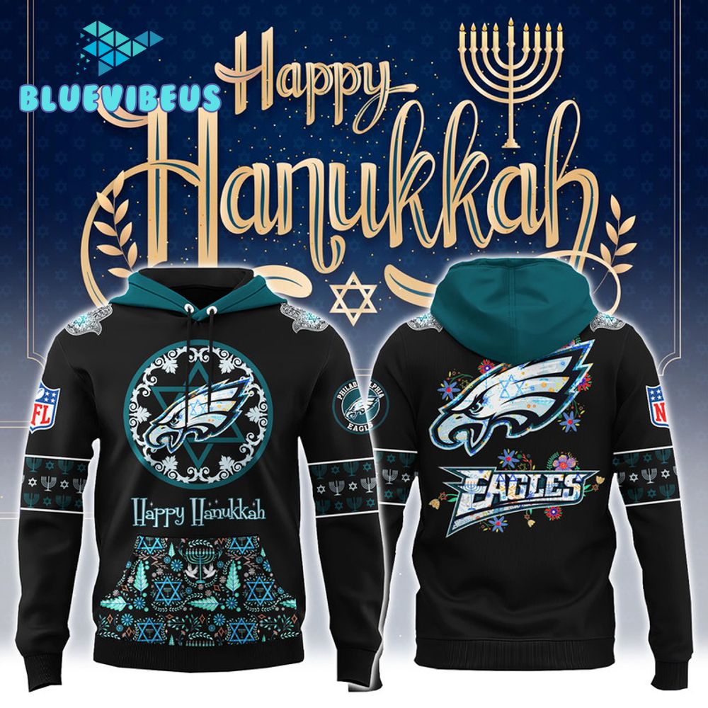 NFL Philadelphia Eagles Happy Hanukkah Holiday Hoodie