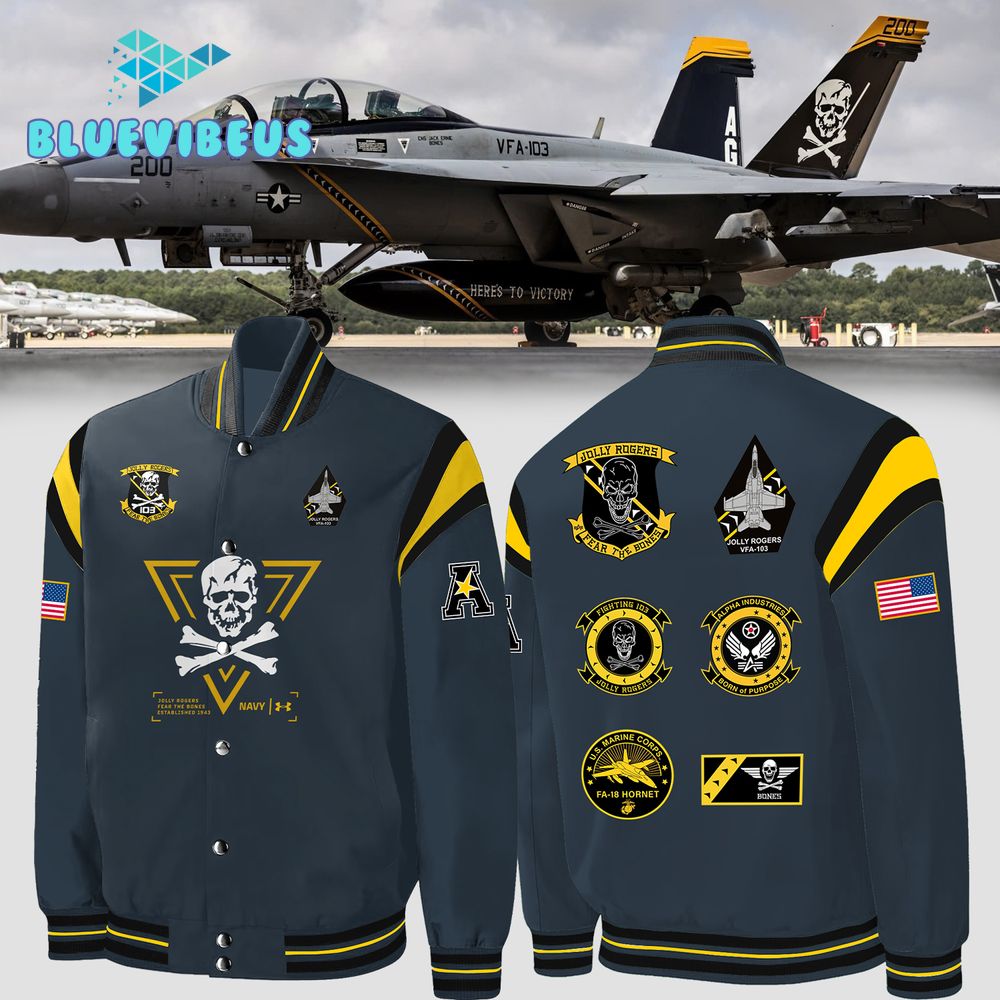 Navy Midshipmen New Jolly Rogers 2024 Baseball Jacket