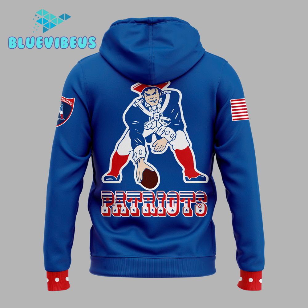 New England Patriots Nike Blue Throwback Logo Club Hoodie