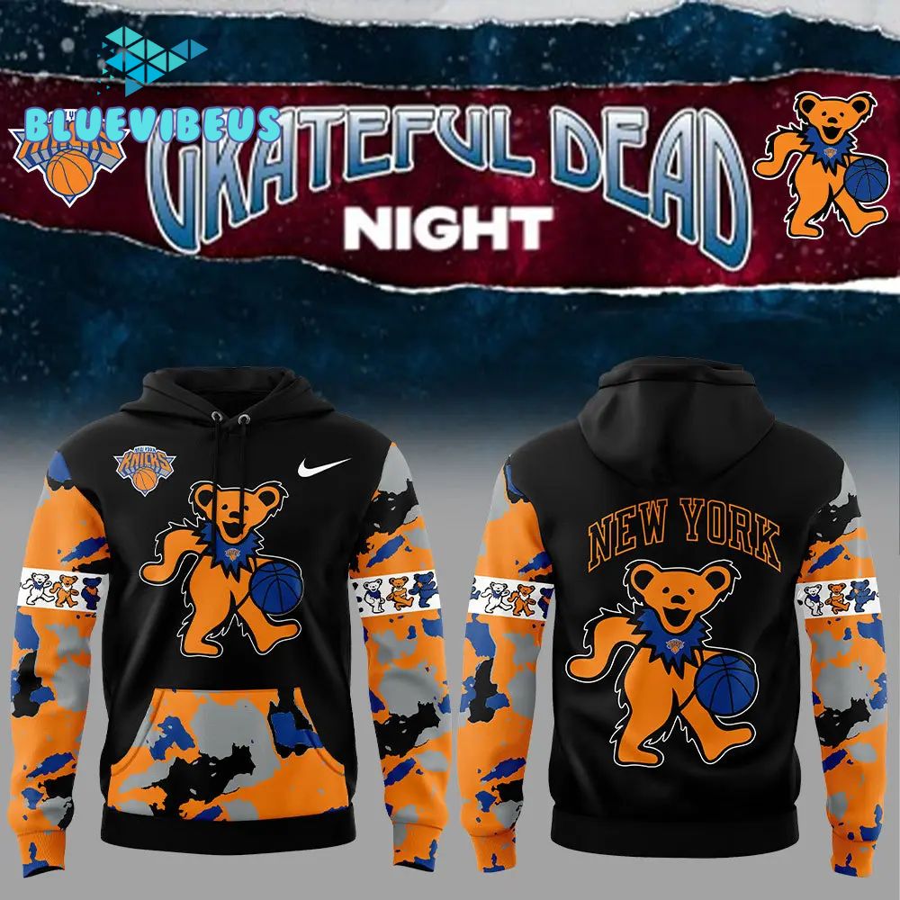 New York Knicks x Grateful Dead Night Combo Hoodie, Pants, Cap