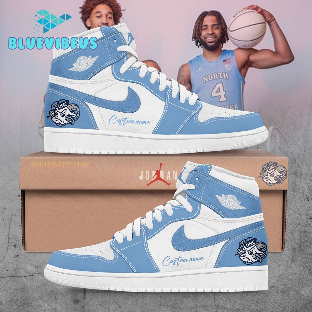 North Carolina Tar Heels Basketball Custom Name Air Jordan 1