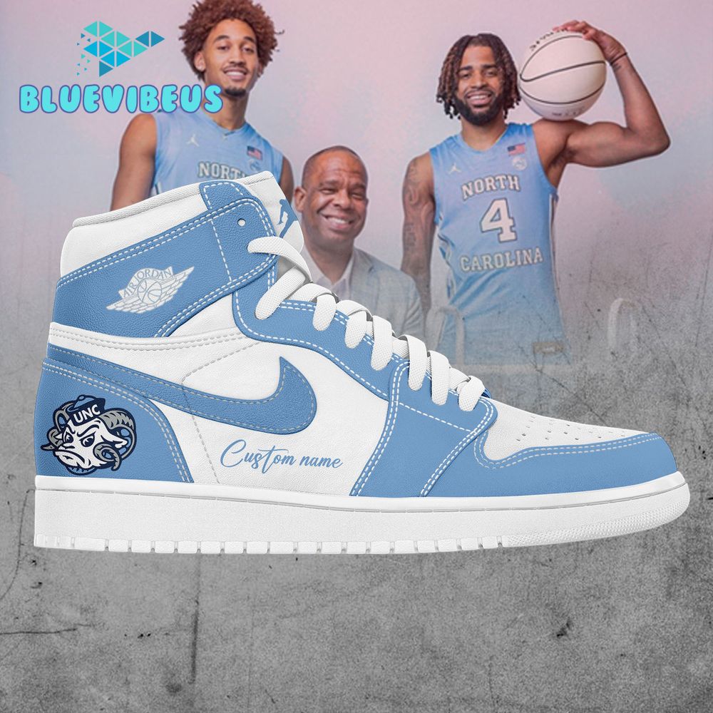 North Carolina Tar Heels Basketball Custom Name Air Jordan 1