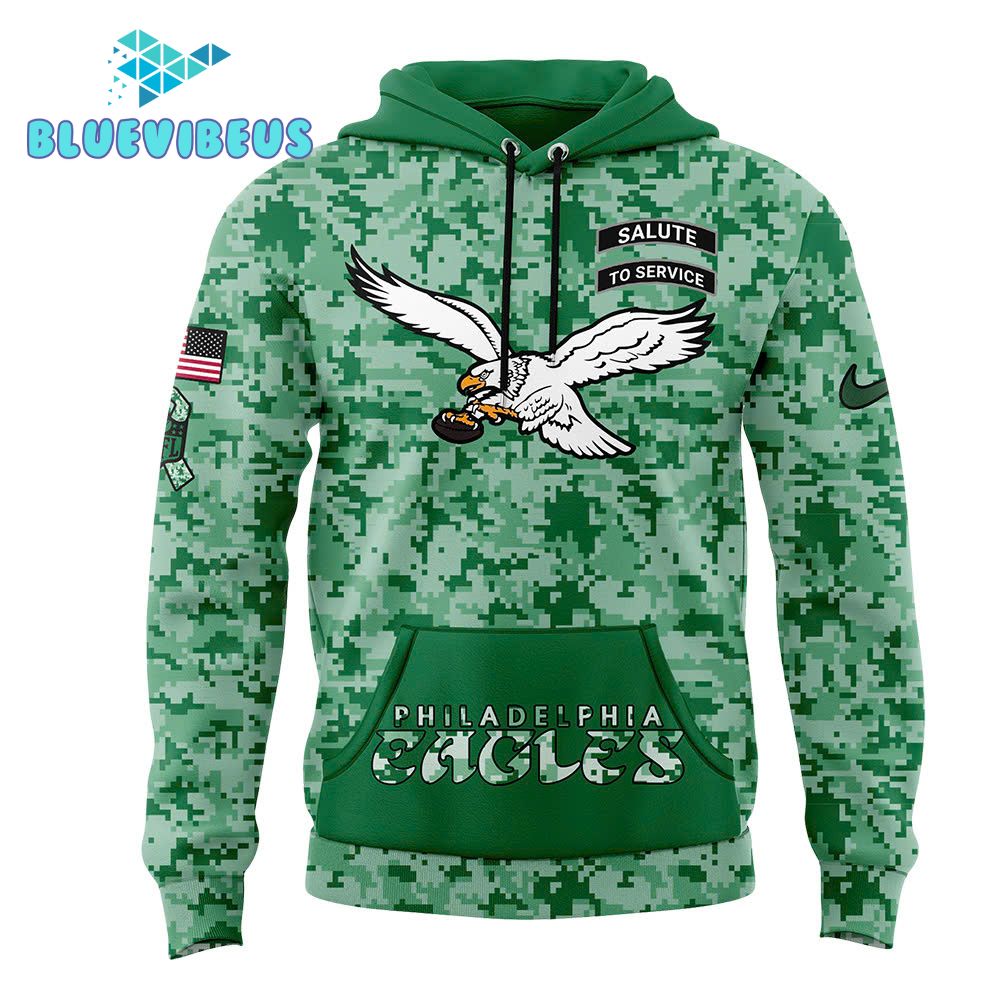 Philadelphia Eagles Nike Kenlly Green Arctic Camo 2024 Hoodie