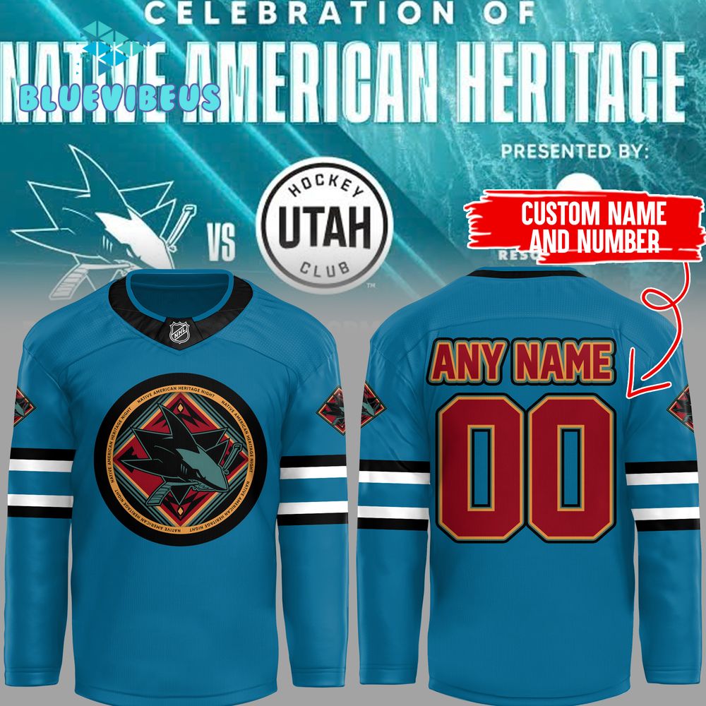 San Jose Sharks NHL Native American Heritage Night Hockey Jersey