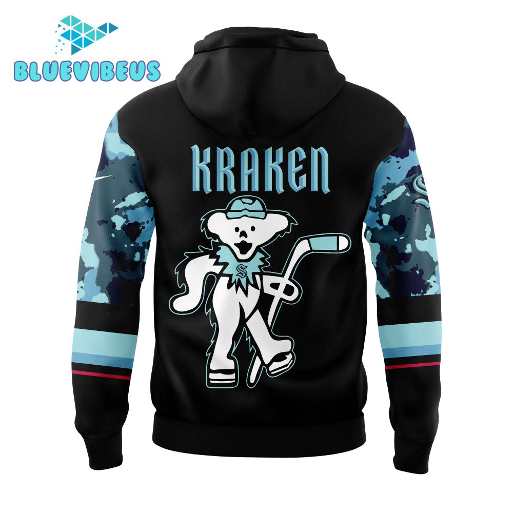 Seattle Kraken x Grateful Dead Night Hoodie, Pants, Cap