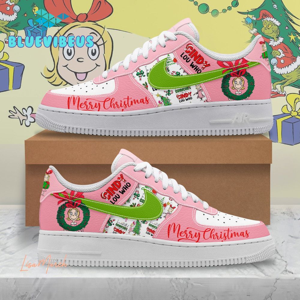 The Grinch Gindy Lou Who Merry Christmas Air Force 1