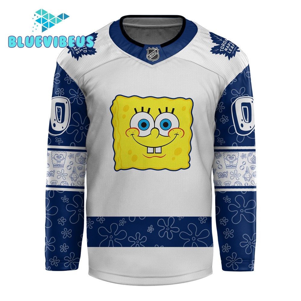 Toronto Maple Leafs x Spongebob 25th Anniversary Personalized Hockey Jersey