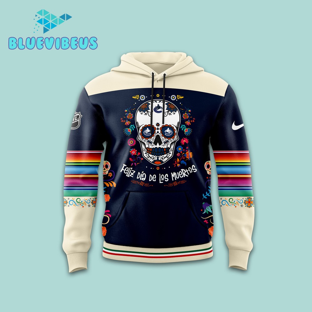 Vancouver Canucks 2024 NHL Dia De Los Muertos Hoodie