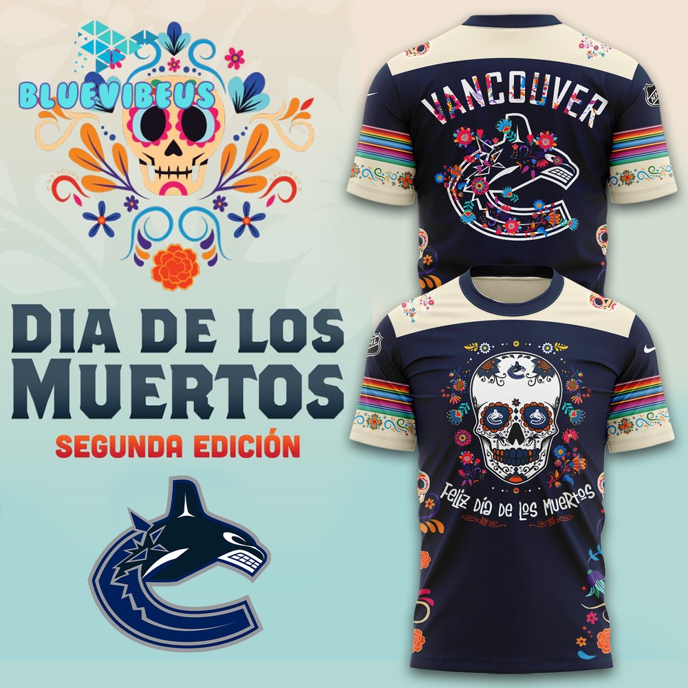 Vancouver Canucks 2024 NHL Dia De Los Muertos Shirt