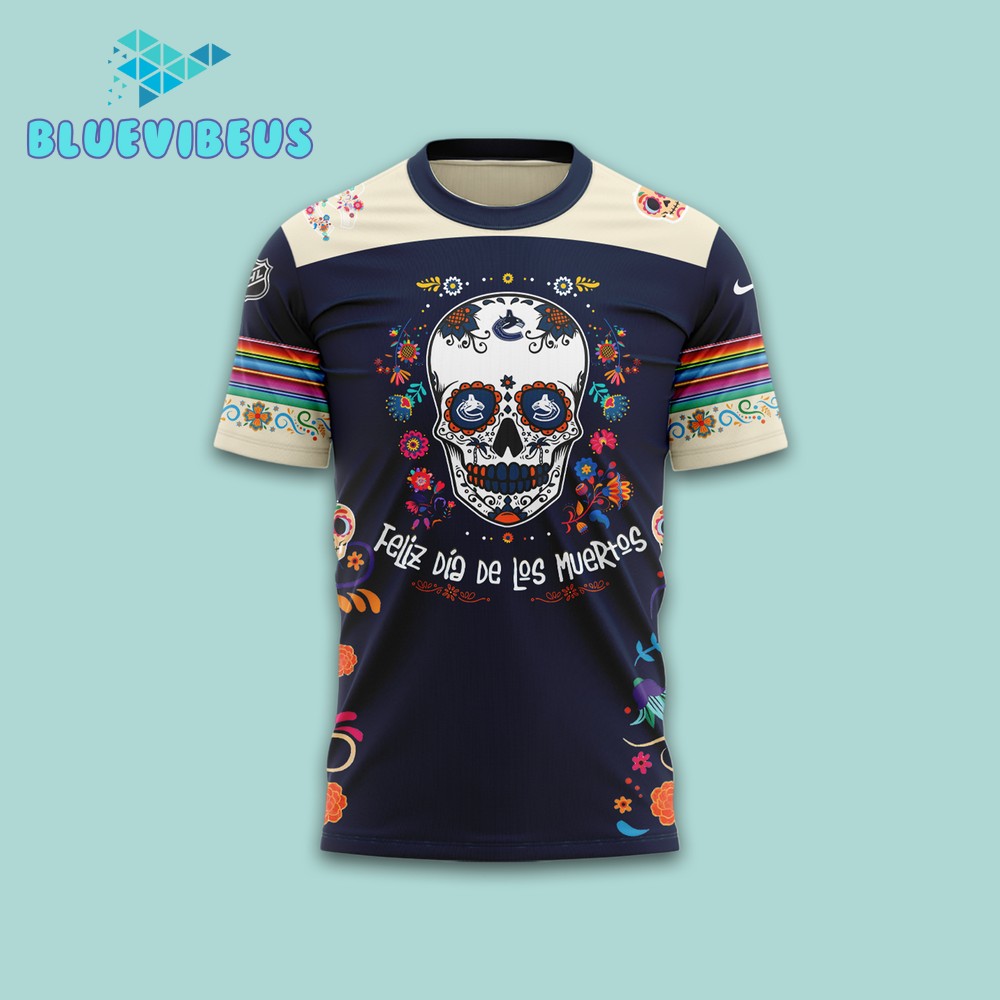 Vancouver Canucks 2024 NHL Dia De Los Muertos Shirt