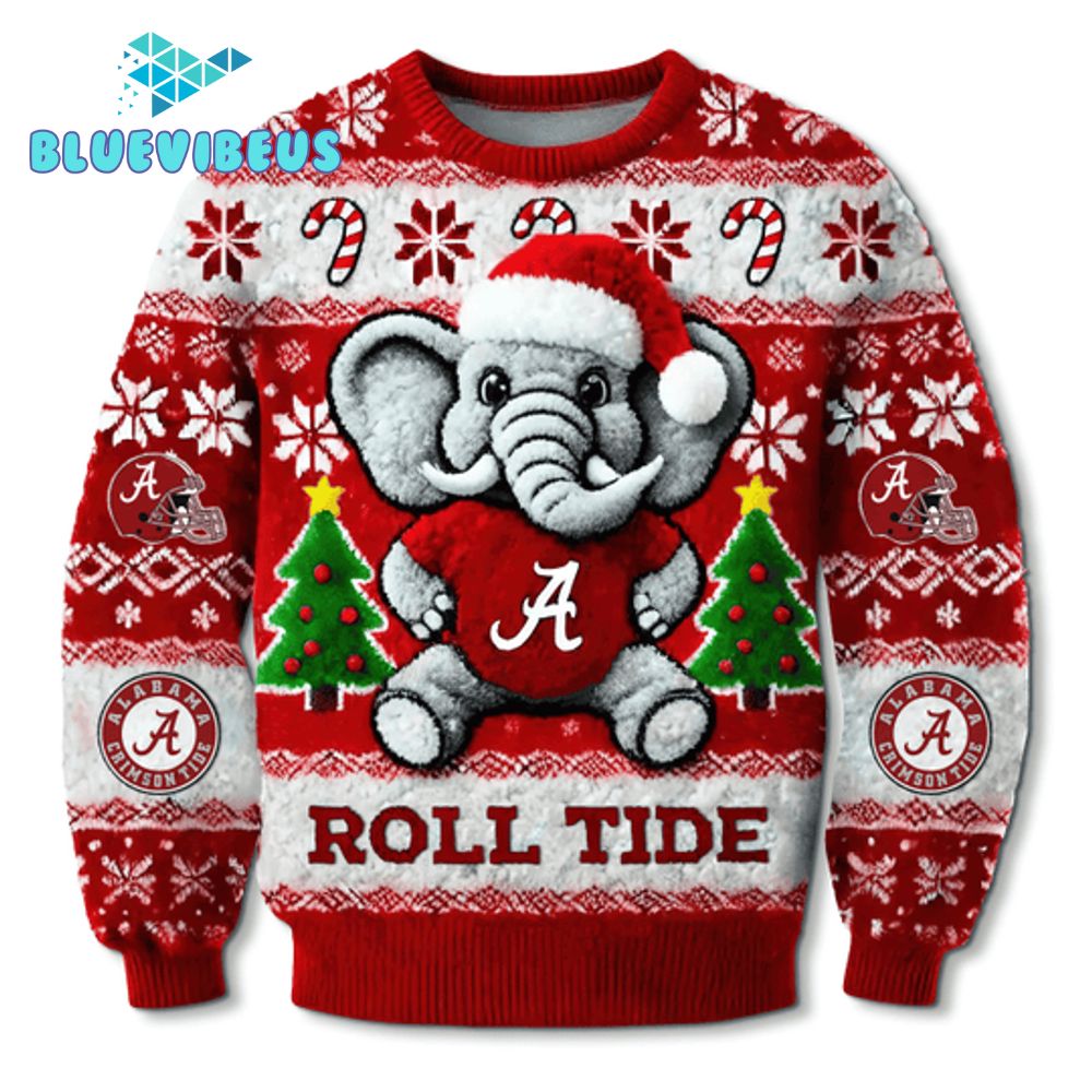 Alabama Crimson Tide Football Red Christmas Sweater