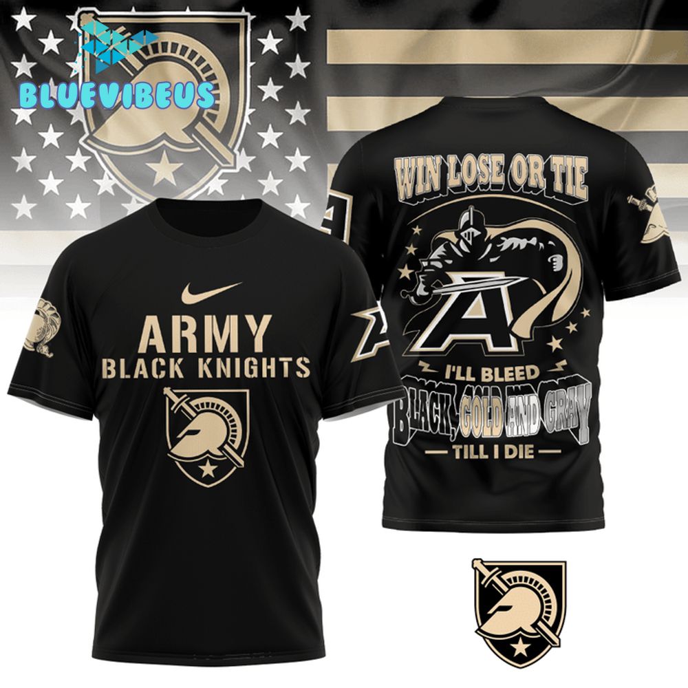 Army Black Knights “Win Lose Or Tie” Black Shirt