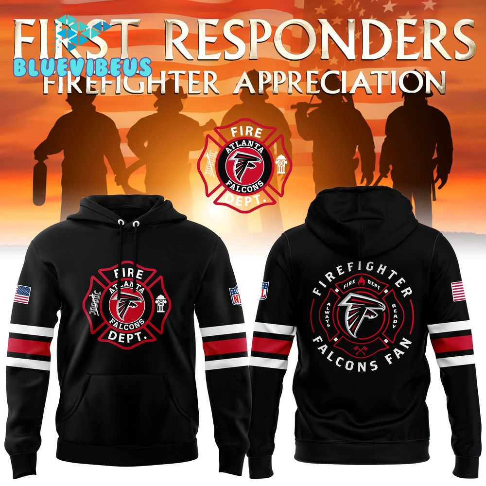 Atlanta Falcons 2024 Firefighter Appreciation Night Black Hoodie