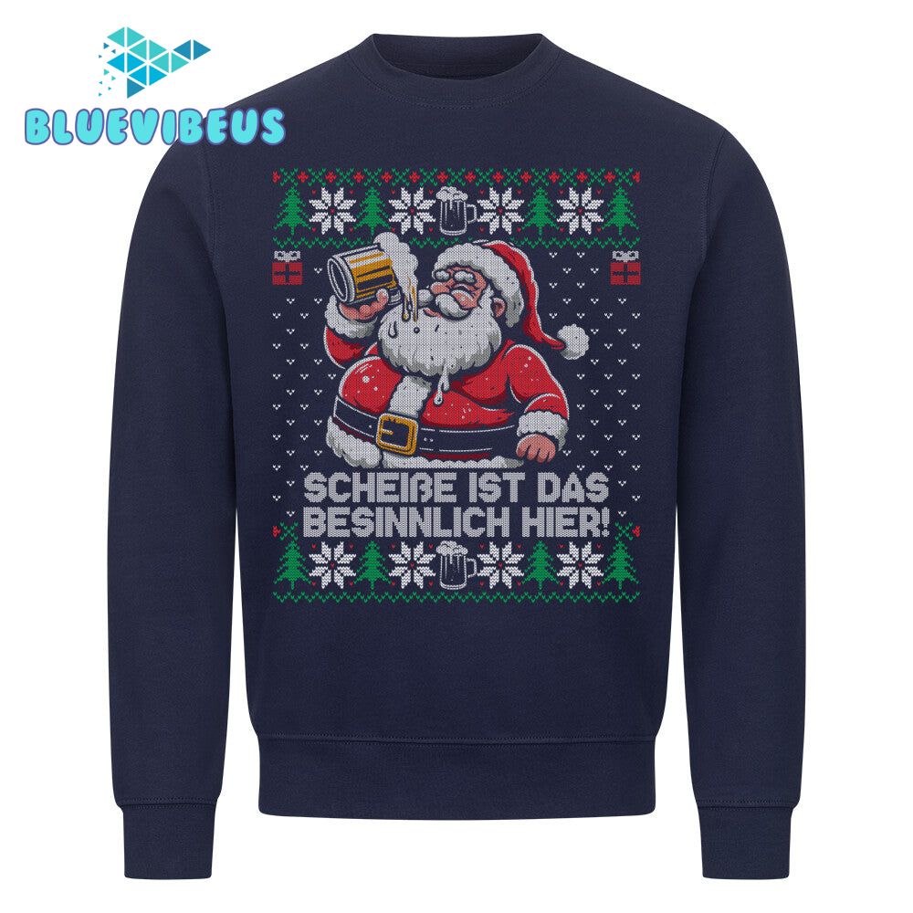 Besinnlich Merry Christmas Navy Blue Sweater