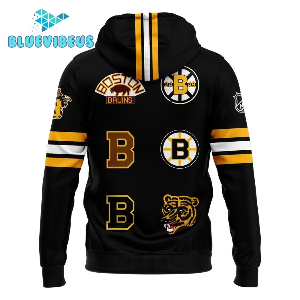 Boston Bruins 100th Birthday Throwback Style Hoodie