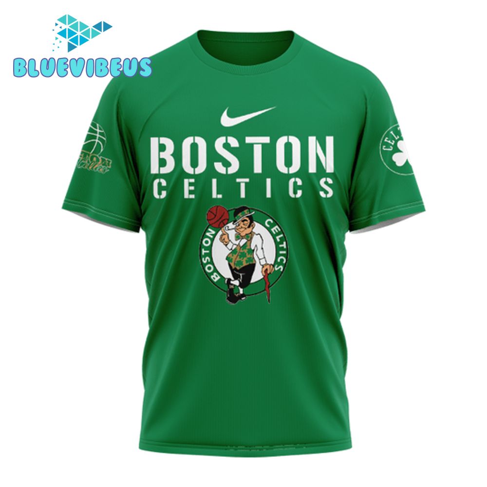 Boston Celtics “Win Lose Or Tie” Green, White And Gold Shirt