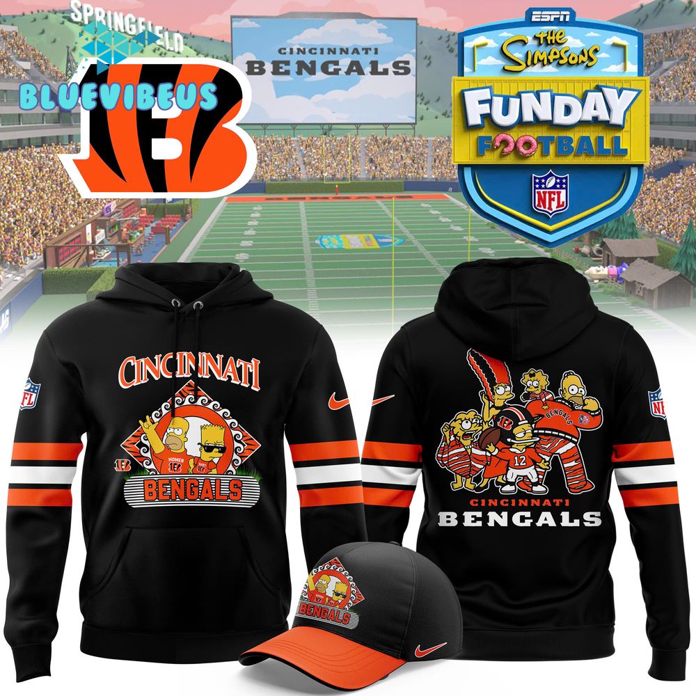 Cincinnati Bengals NFL 2024 Simpson Funday Football Nike Hoodie, Cap