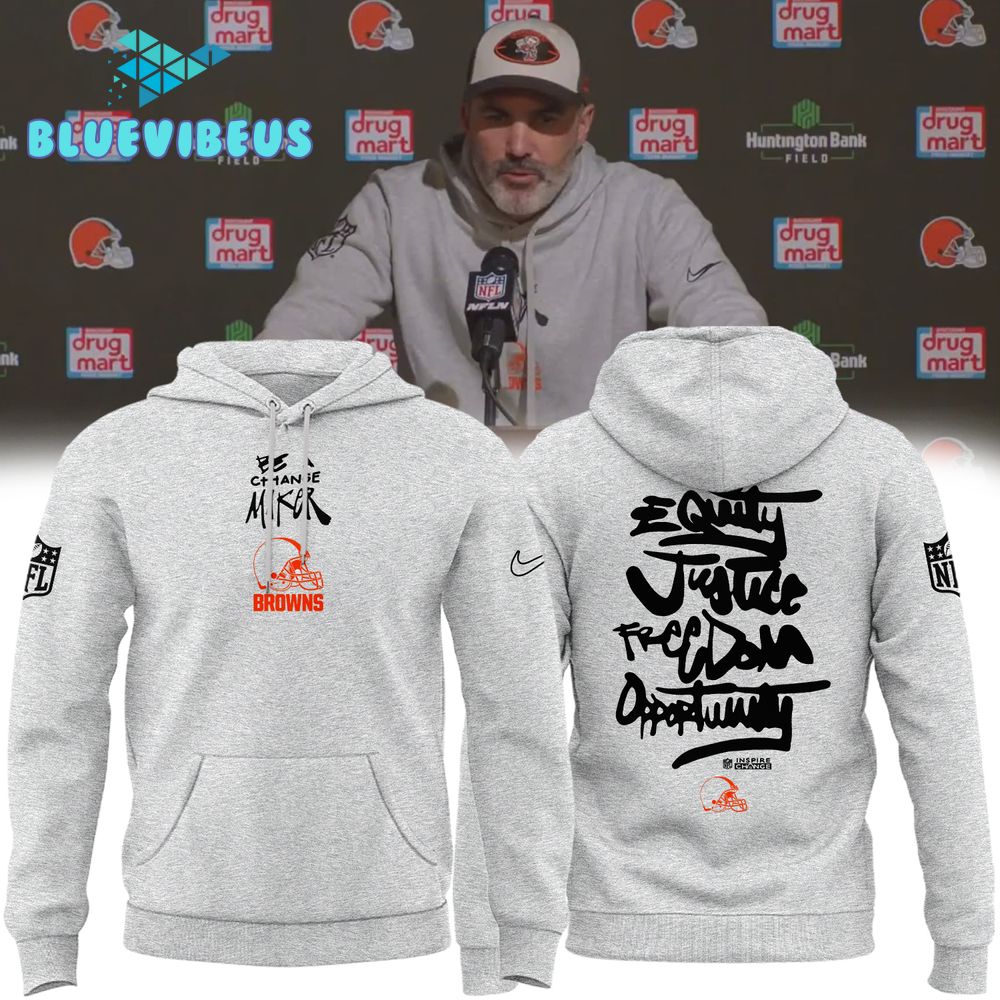 Cleveland Browns NFL Be A Change Maker Gray Hoodie