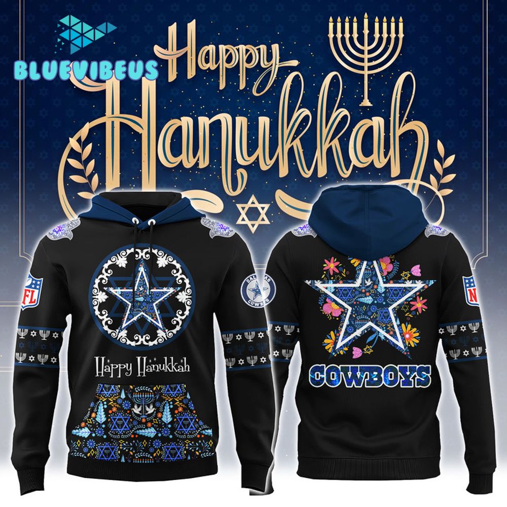 Dallas Cowboys NFL Happy Hanukkah Holiday New Hoodie